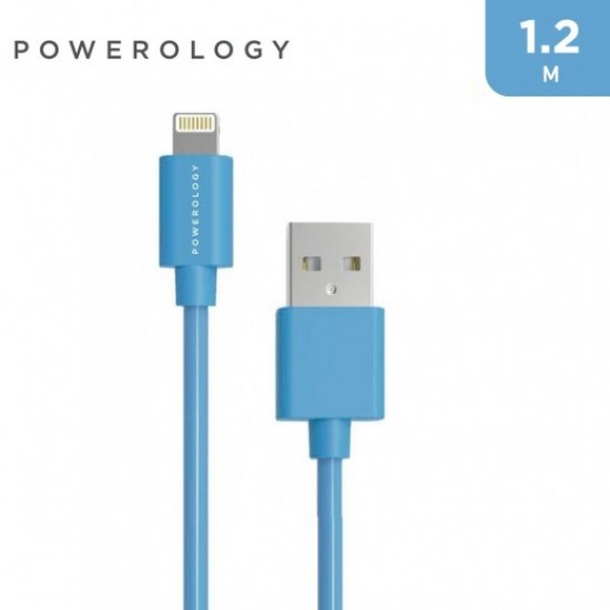 Powerology Basic Lightning Cable - 1.2M - Blue