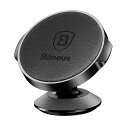 Baseus SUER-F01 Mobile Phone Holder for Car Small Ears Series Magnetic (Vertical and Leather Type) Black