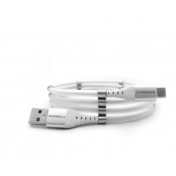 SuperCalla Magnetic USB-A to USB-C Cable 1M (White)