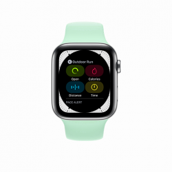 Rockrose Rough Jade Silicone Sport Band with Pin‑and‑Tuck Closure for Apple Watch 42/44 mm – Mint