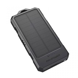 RAVPower Solar Portable Charger 15000mAh Power Bank – Black