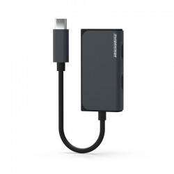 Rockrose 3-IN-1 USB-C +3.5mm Audio Adapter With 60W PD Charging - midnight blu