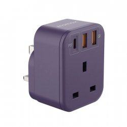 Momax ONEPLUG PD20W 2A1C 1 bit universal plug - Purple