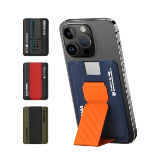 SkinArma Kado Mag-Charge Card Holder With Grip Stand - Hologram
