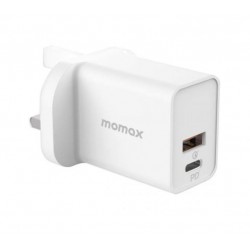 Momax One Plug 30W Dual Port Charger - WHITE