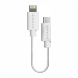 Powerology USB-C to Lightning Cable 0.25m, White