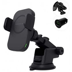 POWEROLOGY | Wireless Charger Car Mount, Automatic Clamping 15W/7.5W