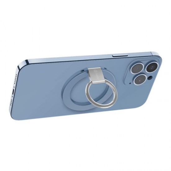 BAZIC GOMAG GRIP, MAGSAFE COMPATIBLE MAGNETIC PHONE GRIP - BLUE