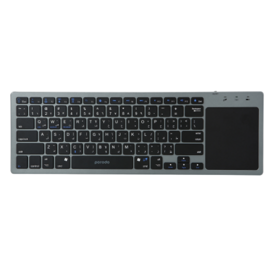 Porodo Wireless Keyboard With Touch-Pad - Gray