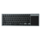 بورودو لوحة مفاتيح لاسلكية مع لوحة لمس - رمادي