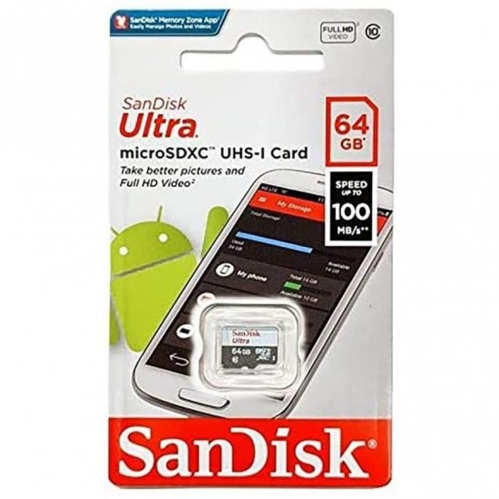 SanDisk Ultra microSDXC 64GB With SD Adapter 100MB/s
