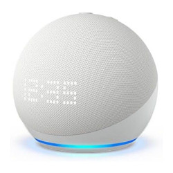 Amazon Echo Dot5 with Clock – White