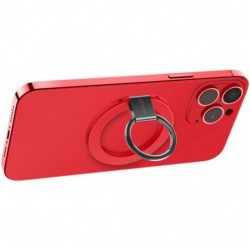 BAZIC GOMAG GRIP, MAGSAFE COMPATIBLE MAGNETIC PHONE GRIP - RED