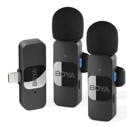BOYA Smallest 2.4Ghz Wireless Micorphone For Type-C Device (2TX+1RX) - Black