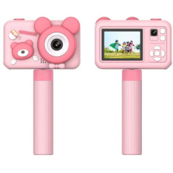 Porodo digital camera for kids with tripod - Pink