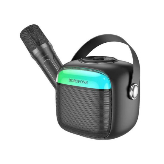 Borofone Portable Bluetooth Speaker Bp15 Dazzling Mini Karaoke With Microphone - Black