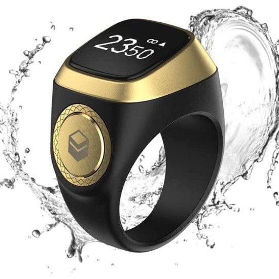 iQIBLA - Smart Tasbih Zikr1 Lite Ring - Black - 22mm