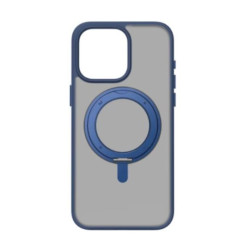 موماكس كفر حماية لهاتف ايفون 15 برو (6.1 بوصة) بحامل مغناطيسي - أزرق
