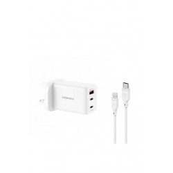 Momax - FastPro Gan charger kit with lightning cable White