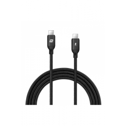 Momax-Go-link USB-C to USB-C 100W PD Braided Charging Cable (2m) Black