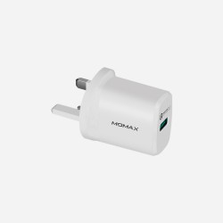 Momax - 1 Plug USB fast charger QC 3.0 18W UK plug White