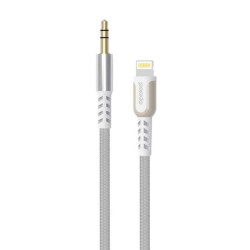 Porodo Lightning to AUX Cable 1.2M - White