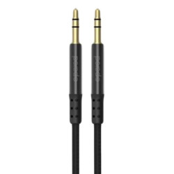 Porodo Metal Braided AUX Cable (1.2m) - Black