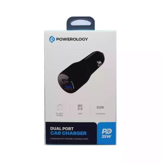Powerology Dual Port Car Charger 53W