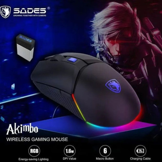 Wireless & Wired Mouse Akimbo - Black