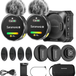 Saramonic Blink Me 2-Person Smart Wireless Mic System w/ Touchscreen, Customizable Transmitters & Recording