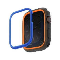 Uniq Moduo Apple Watch Case With Interchangeable Pc Bezel 45/44Mm - Smoke (Orange/Blue)