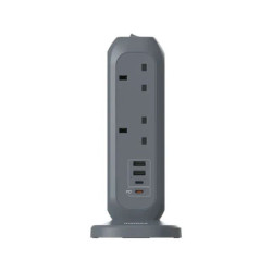 Momax ONEPLUG 11-Outlet Power Strip With USB (Grey)